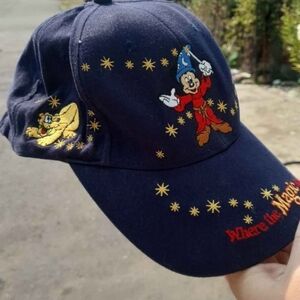 Disney Navy Cap with Sorcerer Mickey and Stars